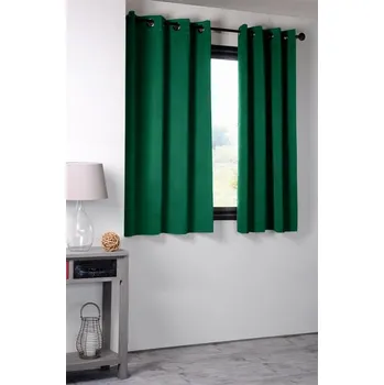 Dekorační závěs s kroužky zatemňující NEW VITORIA - BLACKOUT 135x160 cm zelená (cena za 1 kus) France
