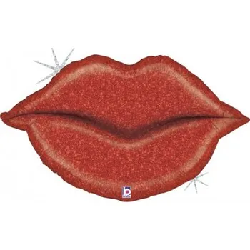 Lesklé rty 38"/97cm fóliový balónek nafukovací