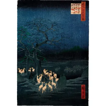 Plakát Plakát, Obraz - Hiroshige - New Years Eve Foxfire, Hiroshige Utagawa