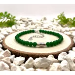 Certom Stříbrný náramek - jadeit malaysia zelený 0198