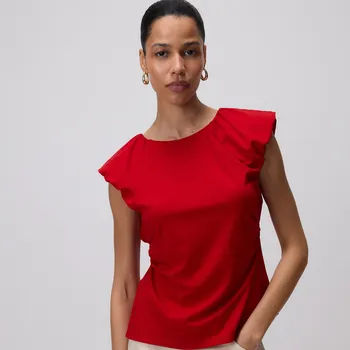 Dámská halenka Reserved - Nabíraná halenka - červená - WC372-33X - WC372-33X-L