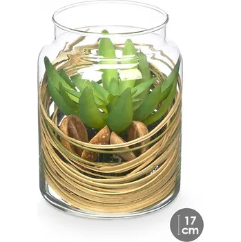 umělá květina Ibergarden Dekorace ze sušených rostlin ve skle 12 x 12 x 16 cm