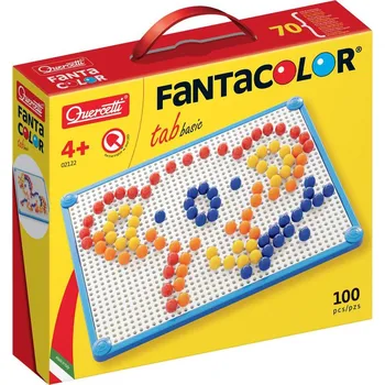 Hračka pro nejmenší Quercetti Mozaika Fantacolor Tab Basic mix 10 mm – 100 ks