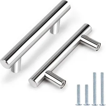 Nábytkové kování Nerezová rukojeť kuchyňské linky Probrico PD201HPC, tvar T, leštěný chrom, průměr rukojeti 12 mm