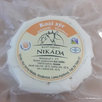 Kozí sýr polotvrdý česnekový, 100-120 g