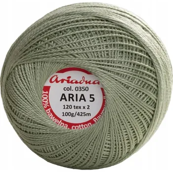 Příze Bavlněná Háčkovací Příze Ariadna Aria 5 3629 zelená