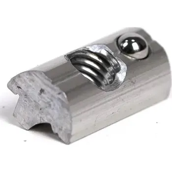 Matice Posuvná matice M8 s kuličkou do drážky hliník