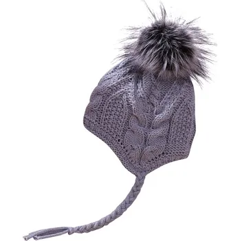 Čepice Dětská celopodšitá pletená čepice PLETEX H099 Barva: Světle šedá