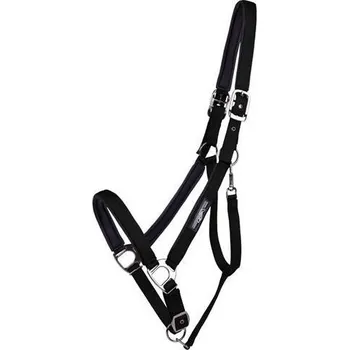 Ohlávka QHP Deluxe, podložená, černá, vel. XX-Full