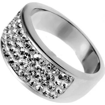 Prsten Prsten ocel se zirkony čirý 043 (Prsteny z chirurgiké ocel )