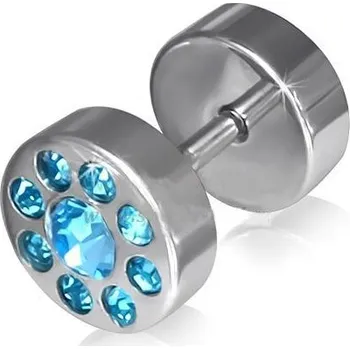 Piercing Piercing chirurgická ocel modrý 32 (Ocelové šperky)