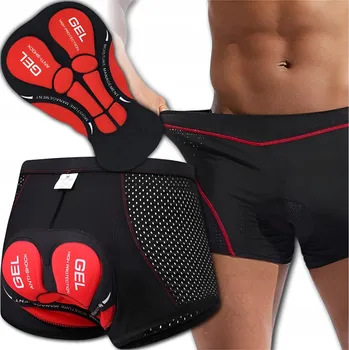 Kraťasy cyklistické kraťasy XXL s 3D gelovou vložkou z polyester, černé