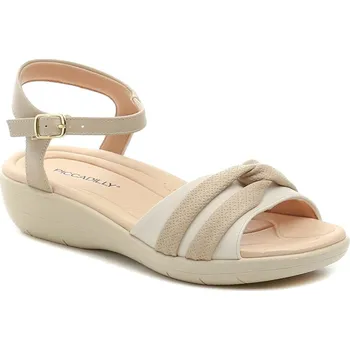 Dámské sandále Piccadilly 239025-1 béžové dámské sandály šíře H EUR 37