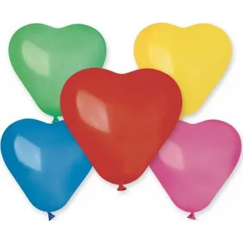 Balónek ve tvaru srdce 16cm party mix (100ks/bal)