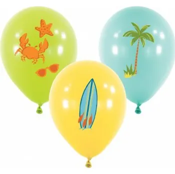 Balónek Surf party (27,5cm/11") 6ks - latexové balónky