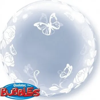 Balónek Bublina DECO - Motýlci 24"/61cm