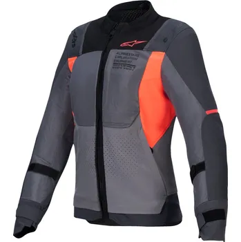 Moto oblečení ALPINESTARS bunda STELLA ST-2 AIR dámská šedá/tmavě šedá/korálová fluo 2025 - M