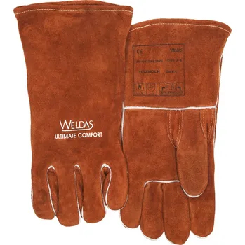 Pracovní rukavice Svářečské rukavice WELDAS 10-2392, hnědé Velikost: XL