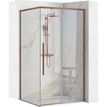 REA - Sprchový kout SOLAR - Copper Brush 90x90 Bez sprchové vaničky REA-K9512