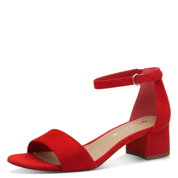 Dámské sandále DÁMSKÉ SANDÁLY TAMARIS 1-28201-42 500 ČERVENÁ Barva: Červená, Velikost: 39