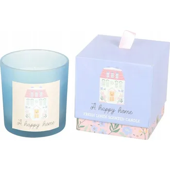 Svíčka Vonná svíčka HAPPY HOME (20 h) s vůní lnu