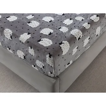 Prostěradlo XPOSE® Mikroplyšové prostěradlo OVEČKA Exclusive 90x200 cm, Mikroplyš + Prodloužená možnost vrácení zboží do 50 dnů