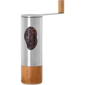Mlýnek na kávu AdHoc Ruční mlýnek na kávu Mrs. BEAN (více druhů) Barva: Stříbrná a dřevo - doprava zdarma od 2 500 Kč