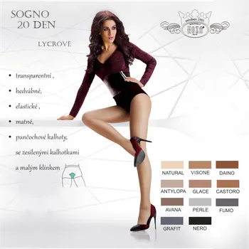 Dámské oblečení Annes Sogno 20den-lycrové punčochové kalhoty Barva: fumo, Velikost: 170/116