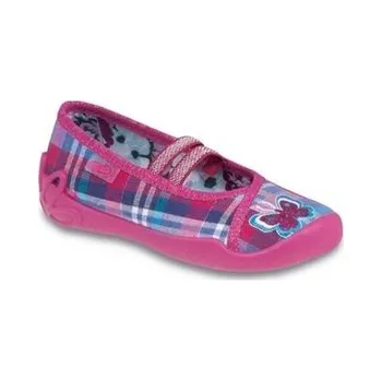 Dívčí bačkory 116X142 27 - dívčí balerínky Befado, motýlek S 116X142_27