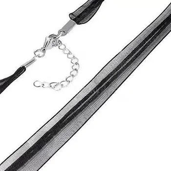 Řetízek Nylonový řetízek černý 25 (Řetízky bižuterie, stuha)