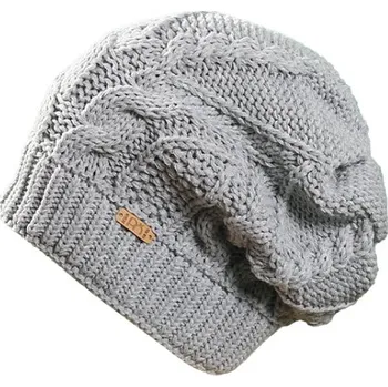 Čepice Dvojitá pletená čepice PLETEX L480 Barva: Světle šedá