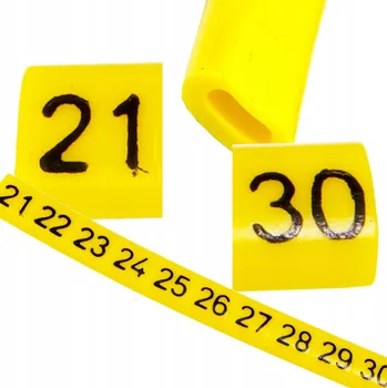 elektrický kabel Žluté označovače kabelů OZ-0 21 30, 100 ks