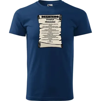 Pánské tričko s potiskem Pivní přikázání Velikost: XL, Barva trička: Petrolejová