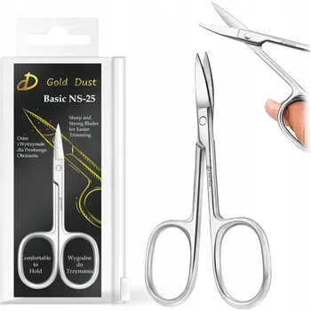 Nůžky na nehty a kůžičku stainless basic NS25 Gold Dust 92 mm pro manikúru