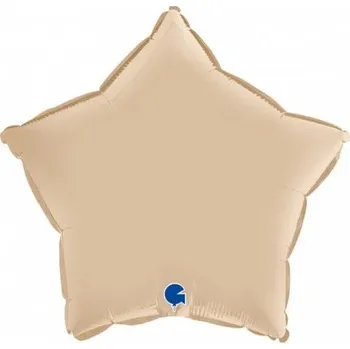 Balónek Hvězda krémová 18"/46cm fóliový balónek nafukovací