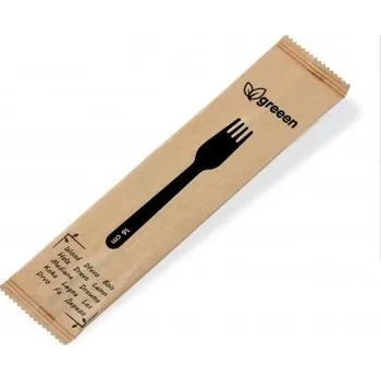 Příbor Vidlička dřevěná 16cm, jednotlivě balená, 100 ks