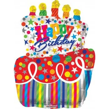 Balónek Dort s ozdobou 36"/91cm fóliový balónek