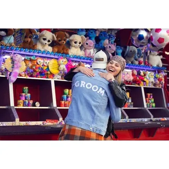 Svatební dekorace Nažehlovačka GROOM bílá