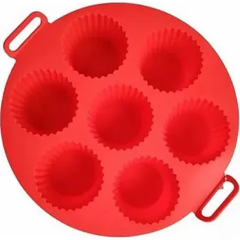 Forma na pečení Speciálně tvarovaná silikonová forma na muffiny s žebrovanými stranami 7 x