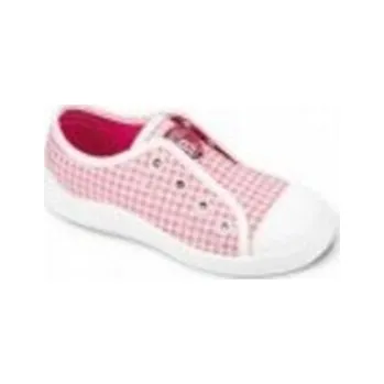 Dívčí tenisky 107X021 25 - dívčí tenisky BEFADO, růž-bílá kostka S 107X021_25