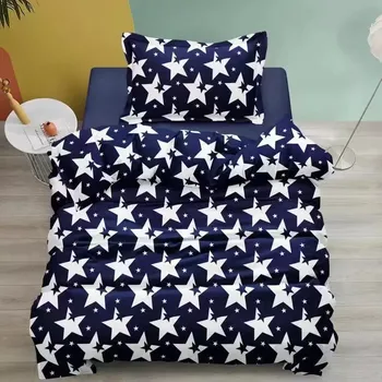 Povlečení TOTÁLNÍ VÝPRODEJ ! BAVLNĚNÉ POVLEČENÍ HVĚZDY A HVĚZDIČKY 140x200/70x90 zip