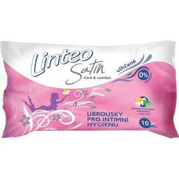 Vlhčené ubrousky Linteo Satin Intimní 10 ks (Hygienické vlhčené ubrousky)