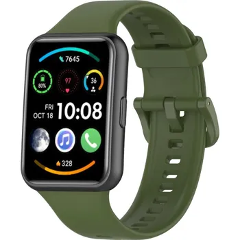 Příslušenství k chytrým hodinkám MůjMiBand.cz Silikonový řemínek pro Huawei Watch Fit 2 Barva: Khaki - zelená army