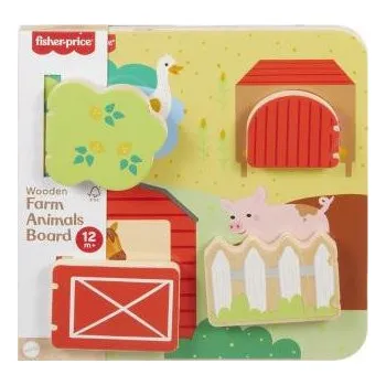 Fisher Price Dřevěná hra na schovávanou zvířátka