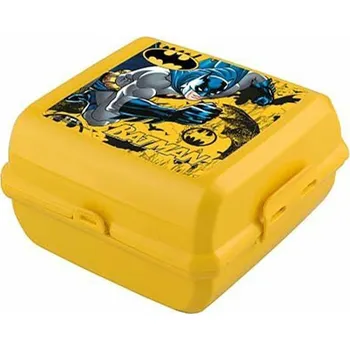 Svačinový box Kvadratová dóza na svačinu Lunchbox s přihrádkami Batman