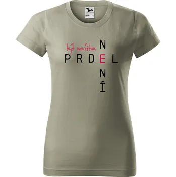 Dámské tričko Dámské tričko s potiskem Být nevěstou Barva trička: Světlá khaki - 28, Velikost: L
