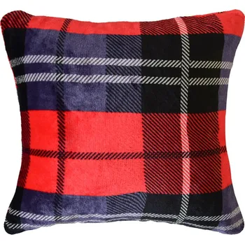 Povlak na dekorativní polštářek XPOSE® Mikroplyšový povlak na polštář KOSTKA - červený 40x40 cm, Mikroplyš + Prodloužená možnost vrácení zboží do 50 dnů