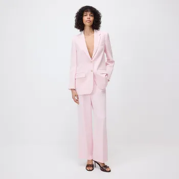 Dámské kalhoty Reserved - Kalhoty s nažehlenými puky - pastelově růžová - 281FT-03X - 281FT-03X-XS