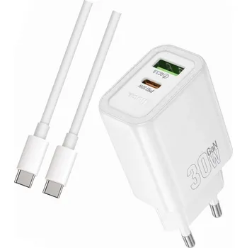 Rychlá USB-C GaN nabíječka 30W s dlouhým 2m kabelem pro Xiaomi POCO X3 Pro