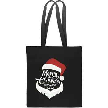 Nákupní taška EKO Bavlněná taška černá jako dárek vánoční Mikuláš TT_584_cz